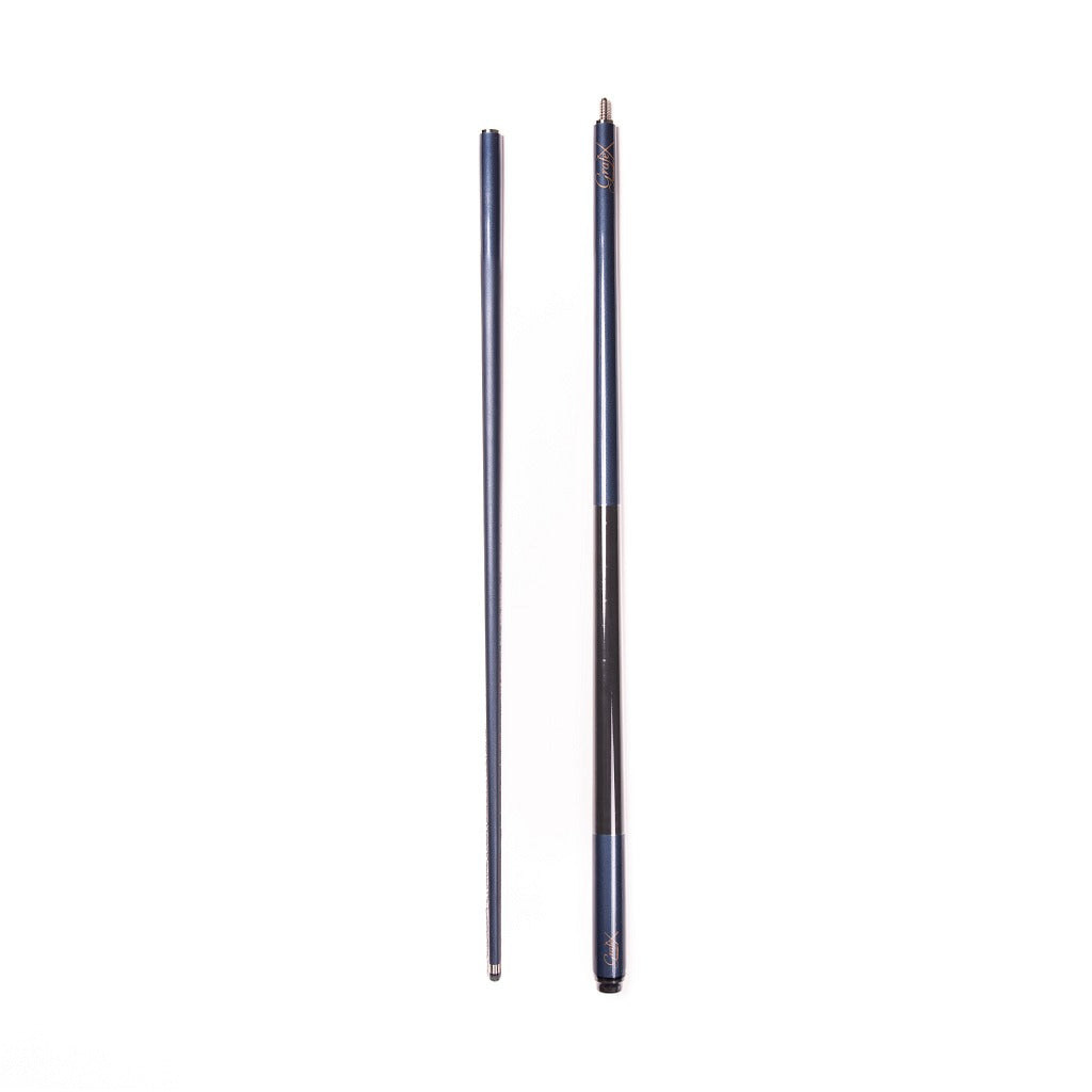 Grafex Tournament Pool Cue In Blue Two Piece View